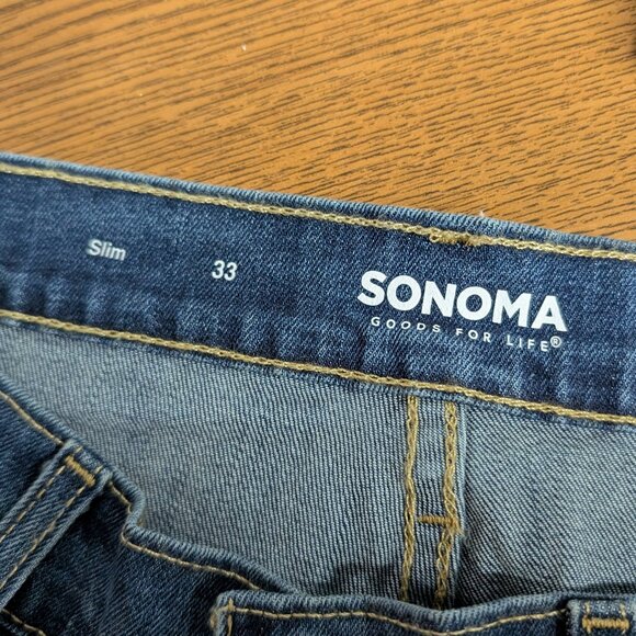 Sonoma SLIM Blue Denim Cutoff Shorts 11 in. Inseam Size 33 - Picture 12 of 12